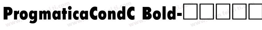 ProgmaticaCondC Bold字体转换